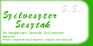 szilveszter sesztak business card