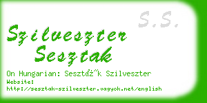 szilveszter sesztak business card